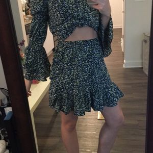 Michael Kors Floral Ruffle Skirt